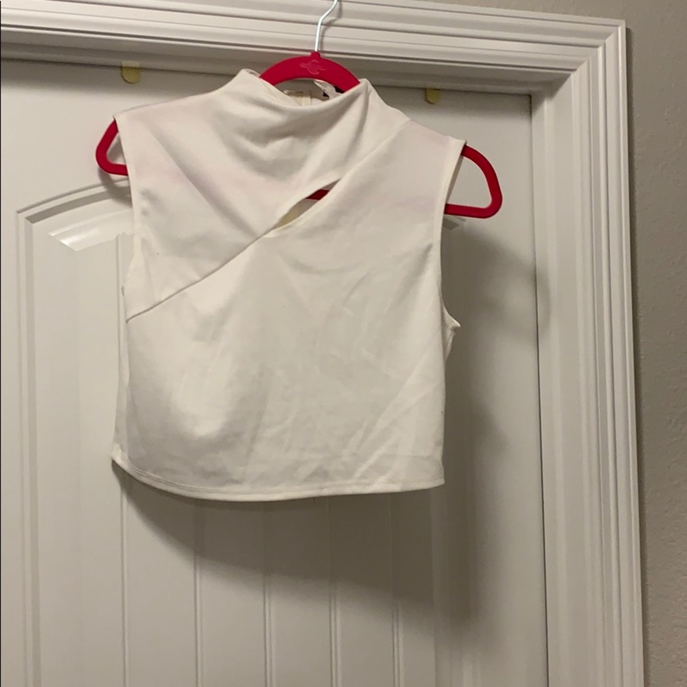 Cream Crop Top